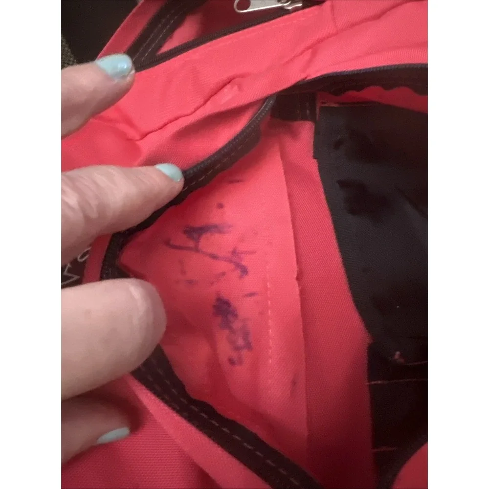 JanSport Super Break Hot Redish Pink Backpack Day Pack School Preowned
